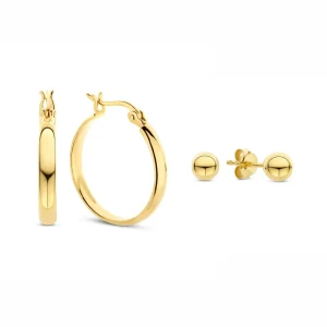 Sorprendimi 925 sterling zilver gold plated oorbellen set