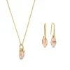 Sorprendimi 925 sterling zilveren gold plated Ketting en Oorhangers Giftset