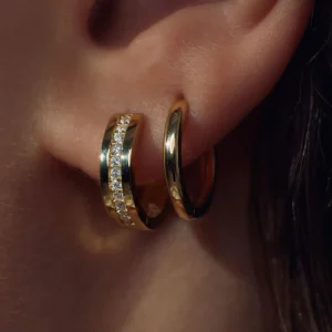 Sorprendimi 925 sterling zilveren gold plated orringen met zirkonia stenen