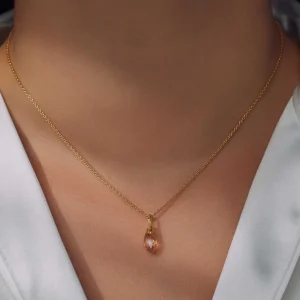 Sorprendimi 925 sterling zilveren gold plated Ketting en Oorhangers Giftset