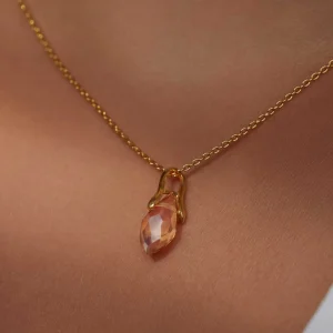 Sorprendimi 925 sterling zilveren gold plated Ketting en Oorhangers Giftset