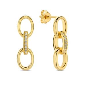 Sorprendimi 925 sterling zilveren gold plated oorbellen set