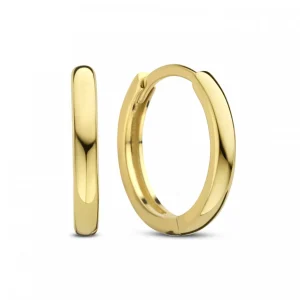 Sorprendimi 925 sterling zilver gold plated oorbellen bezet met zirkonia steentjes