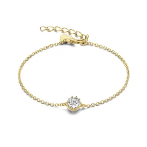 Sorprendimi 925 sterling zilveren gold plated ketting en armband giftset