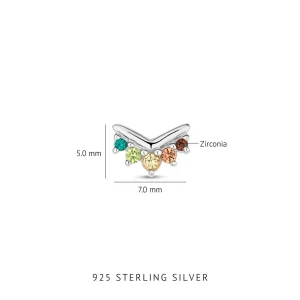 Sorprendimi 925 sterling zilveren oorbellen bezet met gekleurde zirkonia stenen