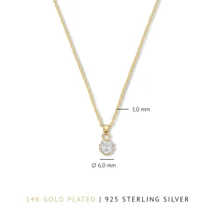 Sorprendimi 925 sterling zilveren gold plated ketting en armband giftset