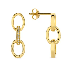 Sorprendimi 925 sterling zilveren gold plated oorbellen set