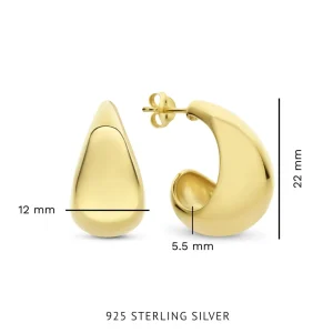 Sorprendimi 925 sterling zilveren gold plated oorbellen set