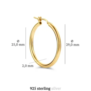 Sorprendimi 925 sterling zilveren gold plated oorbellen