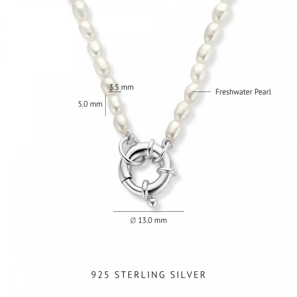 Sorprendimi 925 sterling zilver Ketting en armband Giftset met zoetwaterparels