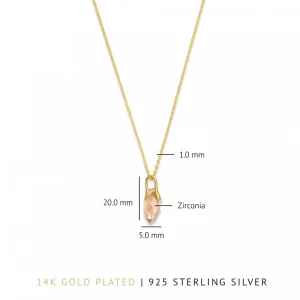 Sorprendimi 925 sterling zilveren gold plated Ketting en Oorhangers Giftset