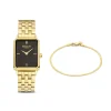 Sorprendimi goudkleurig horloge en 925 sterling zilveren gold plated armband