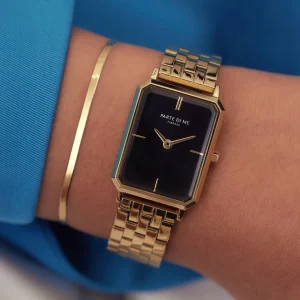 Sorprendimi goudkleurig horloge en 925 sterling zilveren gold plated armband