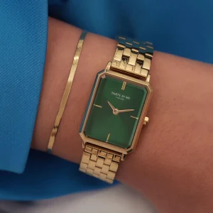 Sorprendimi goudkleurig horloge en 925 sterling zilveren gold plated armband